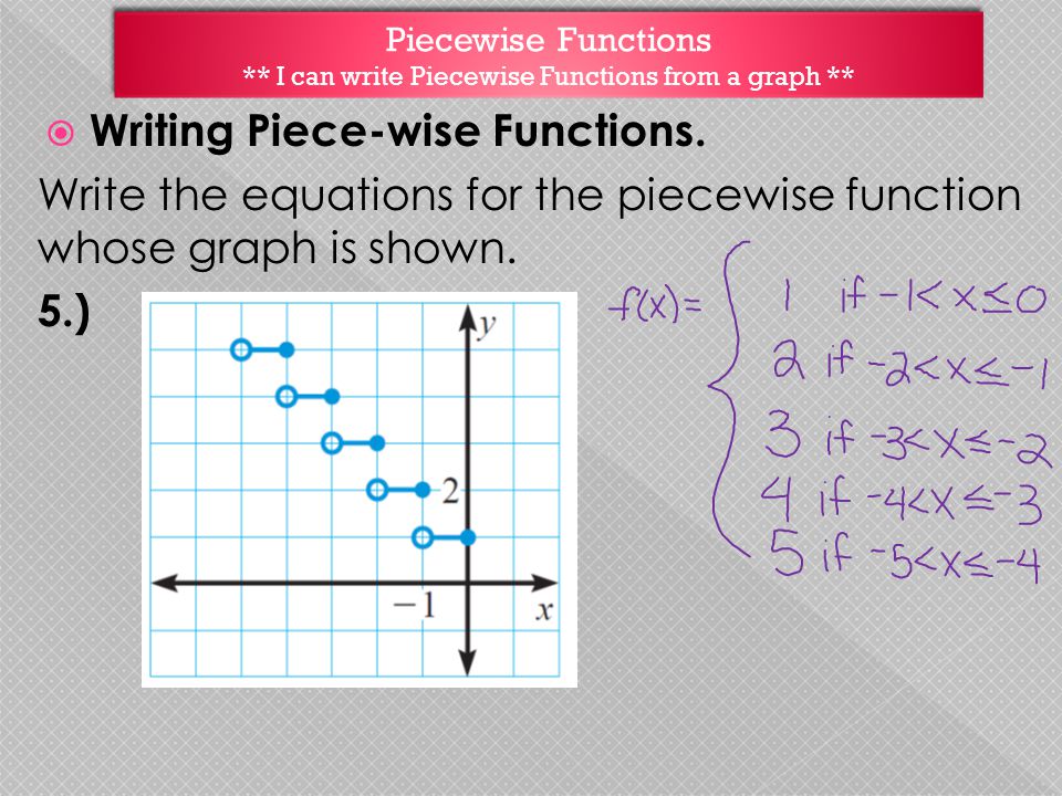 Piecewise Linear Functions Common Core Algebra 2 Homework Answers